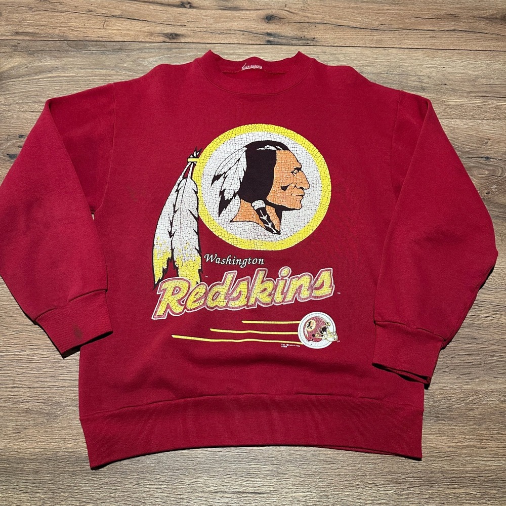 Vintage 1992 NFL Washington Redskins Burgundy Sweatshirt Mens Large